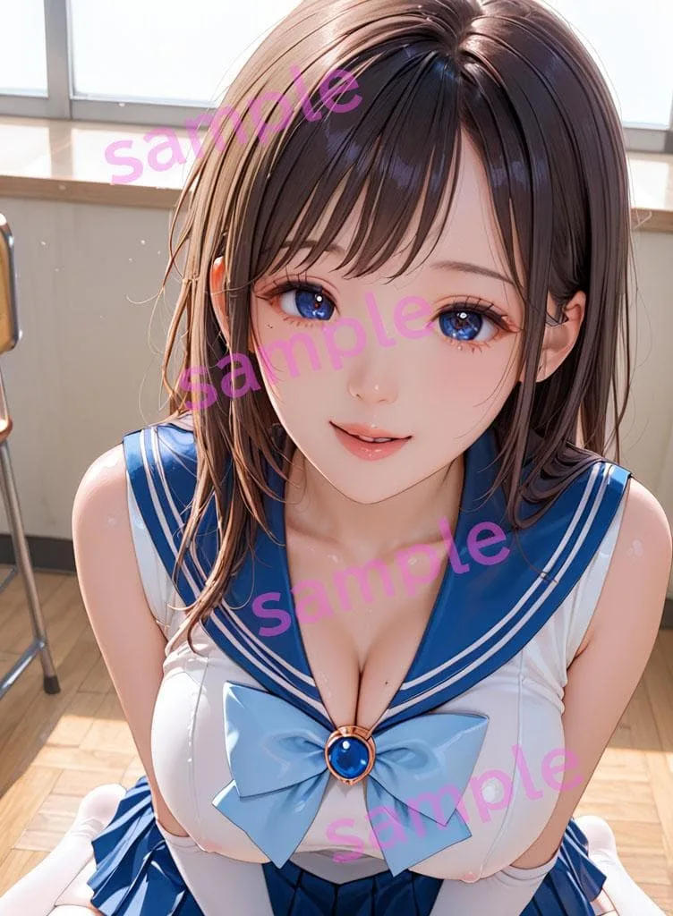 美少女イラスト A4 アート コスプレ AI z012 セーラーマーキュリー