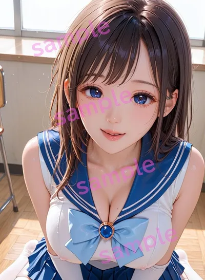 美少女イラスト A4 アート コスプレ AI z012 セーラーマーキュリー