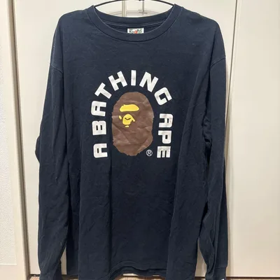 A BATHING APE 長袖カットソー ブラック XL