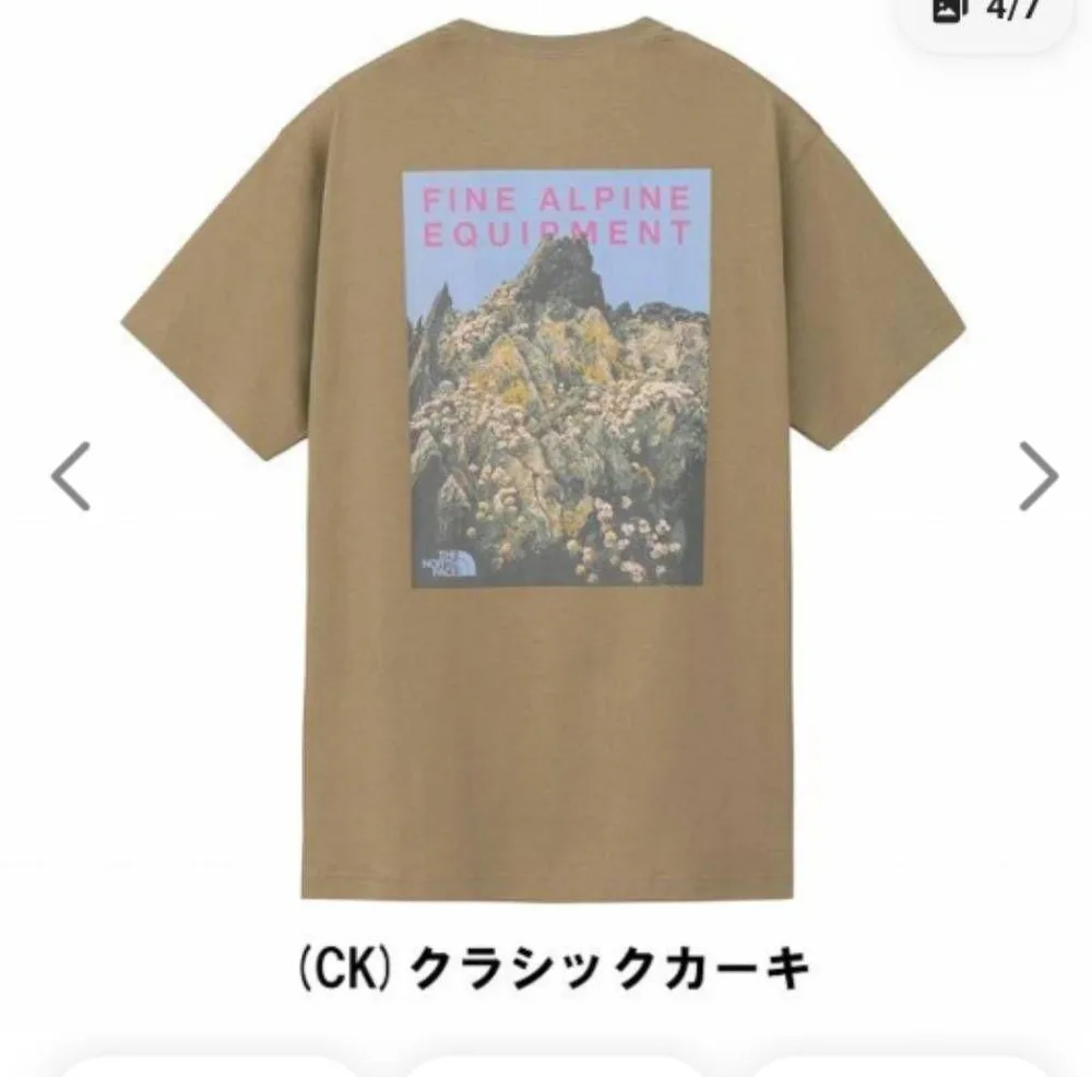 THE NORTH FACE Tシャツ バックプリント