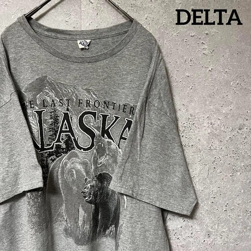 DELTA デルタ Tシャツ ベア アラスカ アニマル ゆるダボ XL