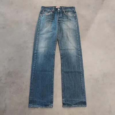 リーバイス501 Levis W32 ヒゲ 青 古着 00s Y2K 23265