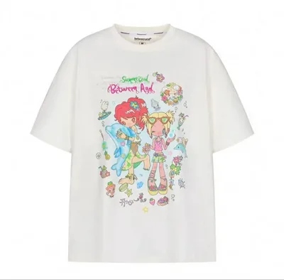 BETWEENAND sunonebird プリント 半袖Tシャツ 白