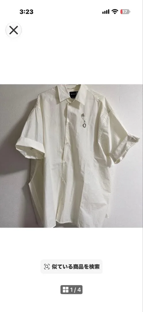 RAF SIMONS 半袖シャツ ホワイトサイズH1