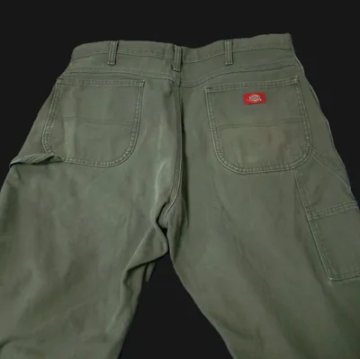 人気♬ ダック地 Dickies ディッキーズ ペインター カーキ 38×32