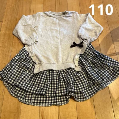 petit main ドッキングワンピース 110cm