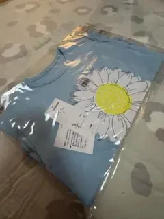 新品♡ベルメゾン♡デイジー柄 Tシャツ ライトブルー 95cm