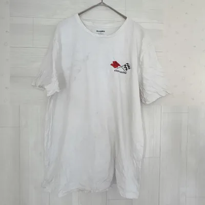 オールドネイビー ワンポイント プリント Tシャツ クルーネック 半袖 白 綿