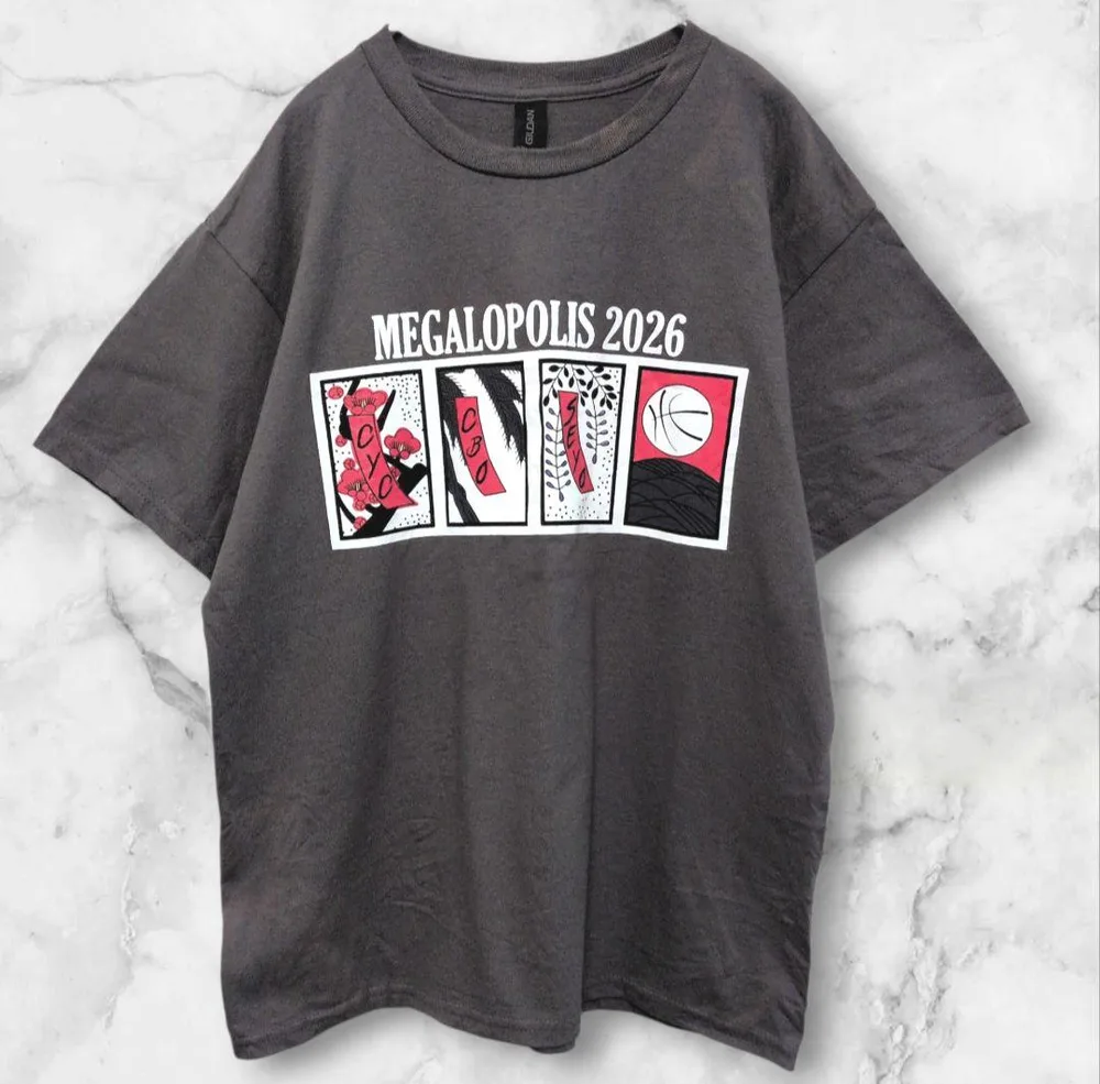 ギルダン 半袖Tシャツ クルーネック 和柄 L 灰色 綿 デイリー 花札