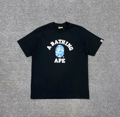 A BATHING APE カモフラロゴ Tシャツ ブラック