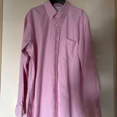 美品 Brooks Brothers 長袖シャツ ピンク 17-33
