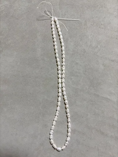 天然淡水パール 雪だるま&カイコ型 ハンドメイドアクセサリーパーツ 素材 35㎝