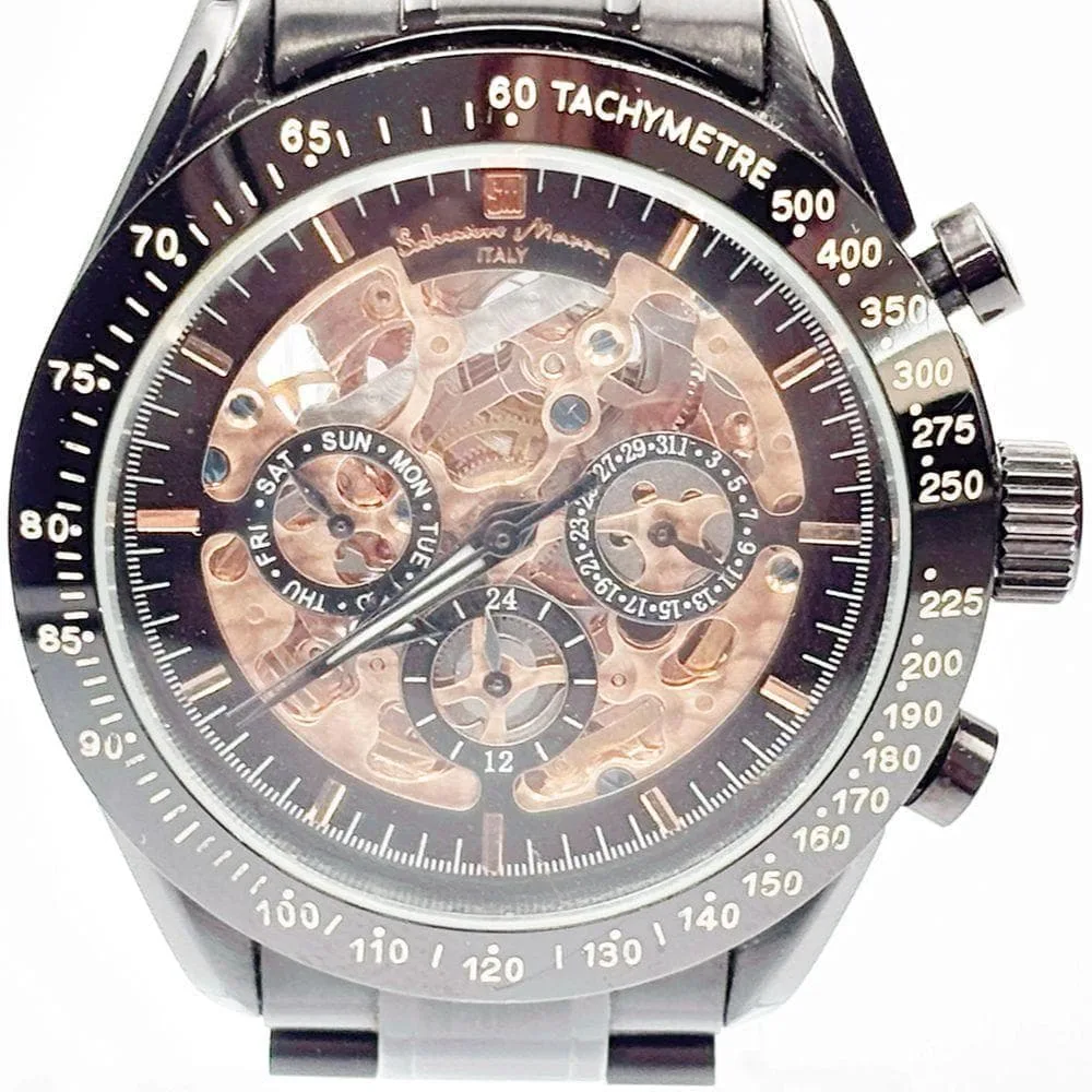 稼働品 Salvatore Marra 腕時計 スケルトン SM10008