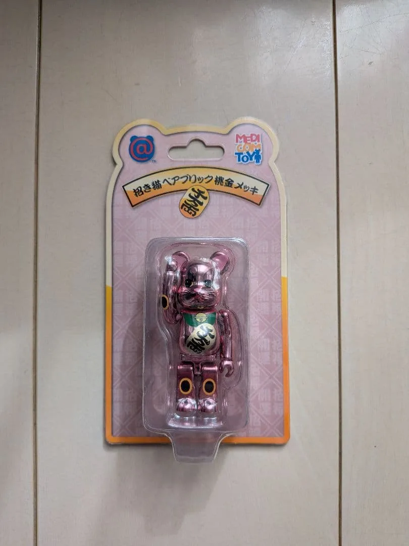 BE@RBRICK 招き猫 ベアブリック 桃金メッキ