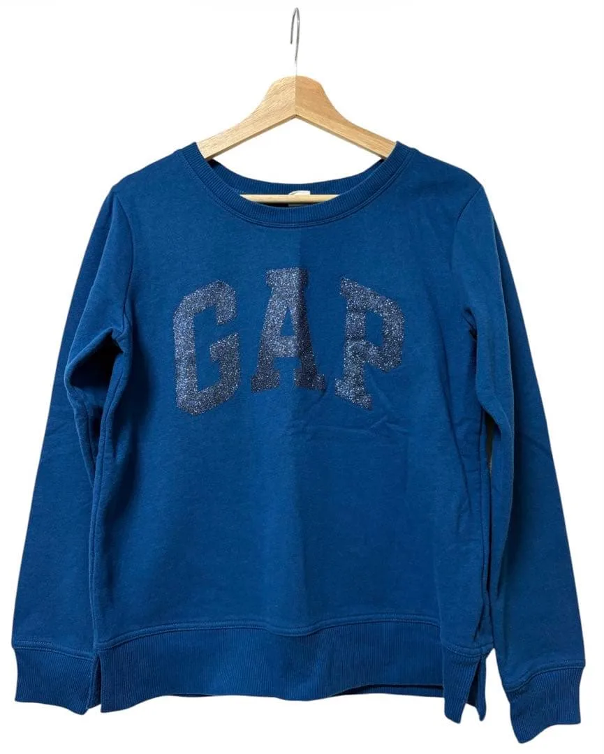 GAP ラメ入りスウェット トレーナー ブルー Sサイズ
