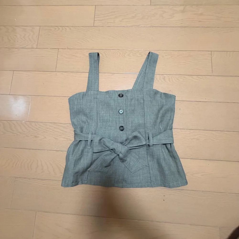 ビスチェ ワイドパンツ セットアップ グレー
