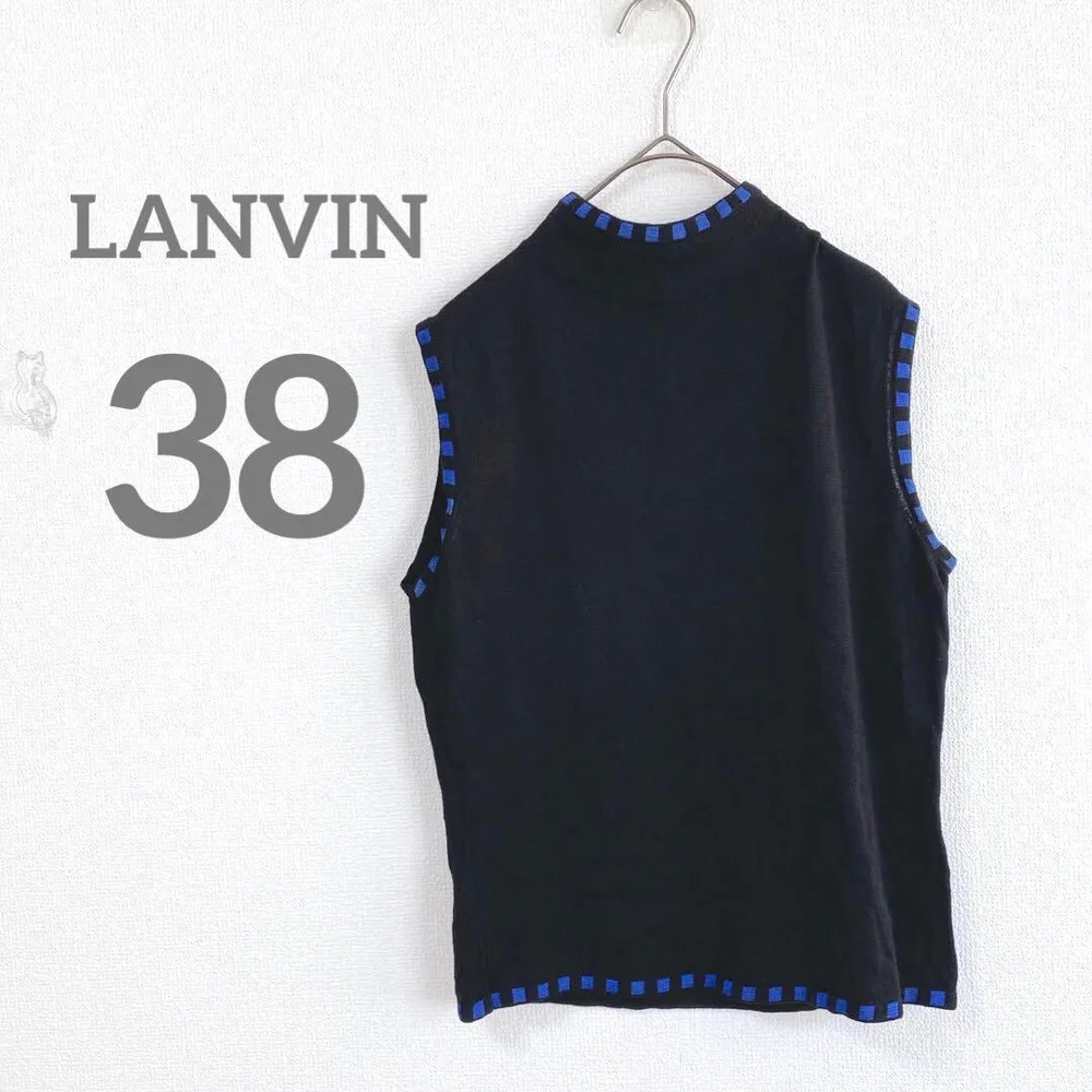 LANVIN ランバン ハイネック ノースリーブ ニット 38 日本製