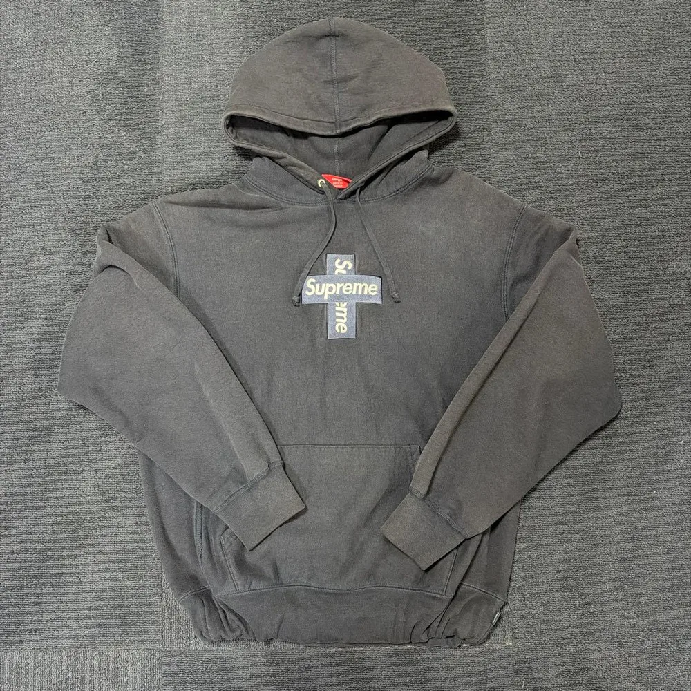 Supreme Cross Box Logo Hooded Sweatshirt