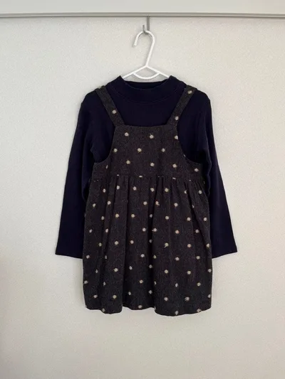 ZARAキッズベビー キャミワンピース リブタートルネックt 110cm