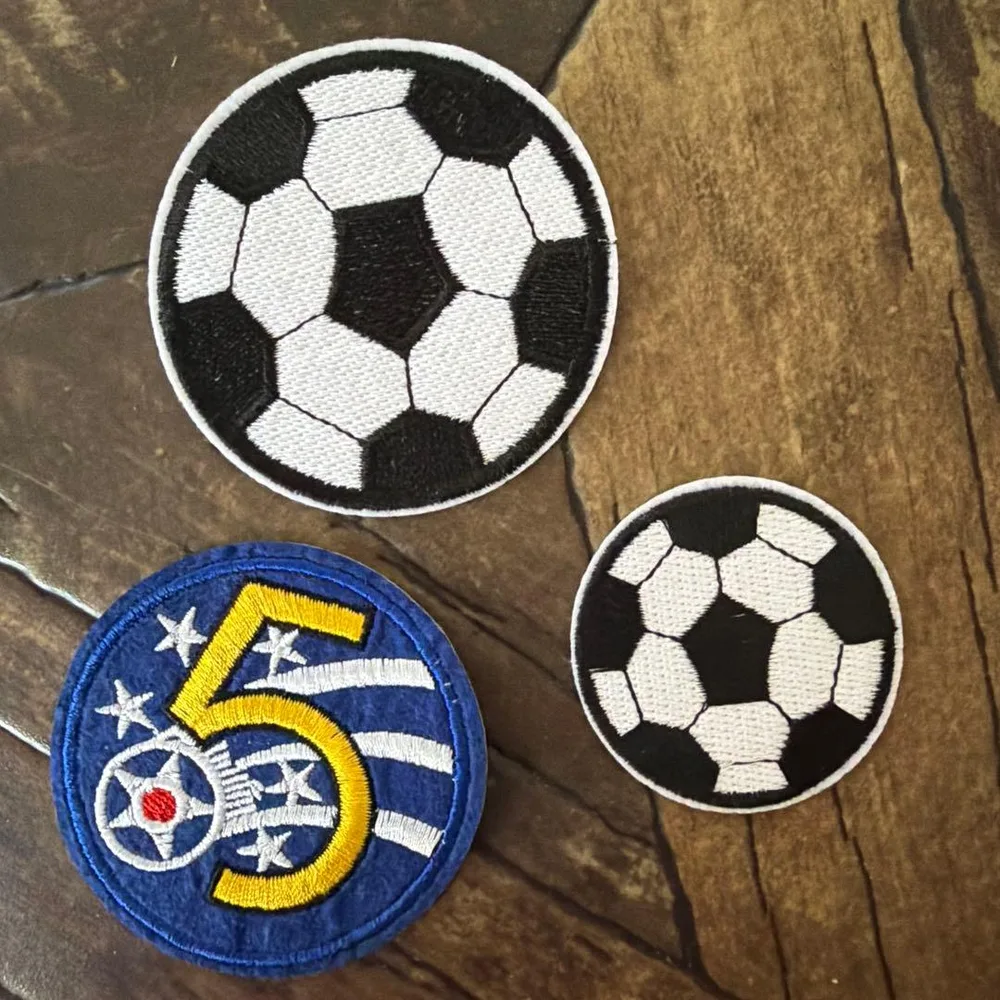 サッカー ワッペン アイロン接着 3枚セット