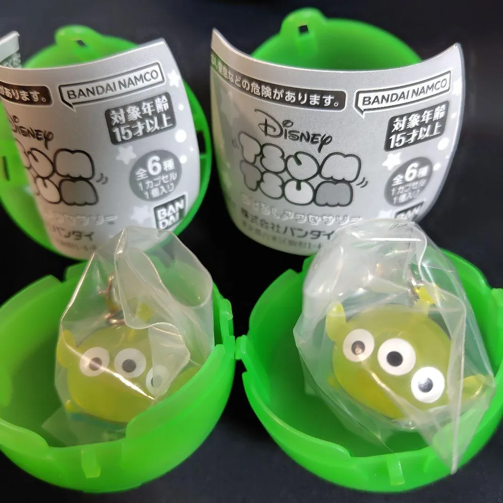 ディズニー ツムツムめじるしアクセサリー エイリアン×2 ガチャ