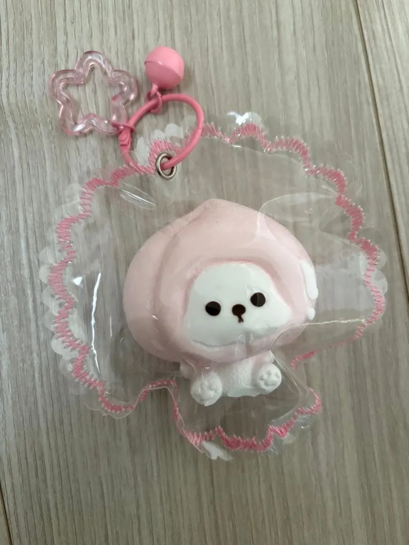 【激安‼︎新品】スクイーズ 自虐クマ 犬 フルーツワンコ 着ぐるみ もも 1個