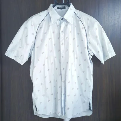BURBERRY BLACK LABEL 半袖シャツ ホースロゴ 総柄