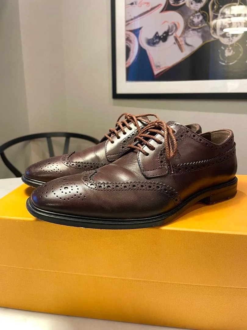 美品❣️TOD'S トッズ ウイングチップ 革靴 ドレスシューズ 焦茶 箱付属✨