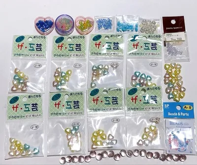 アクセサリーパーツ まとめ売り ハートビーズ ガラスビーズ 手芸材料 大量