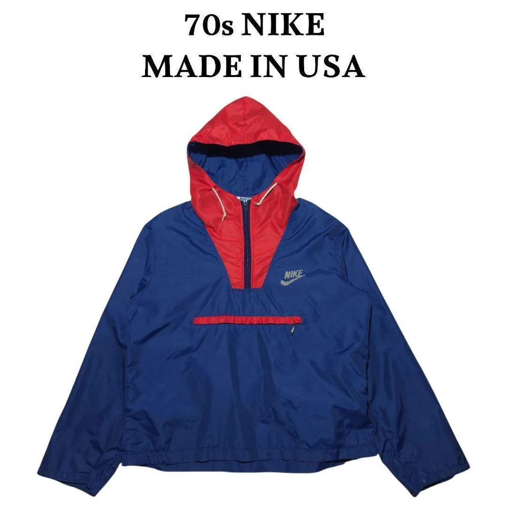 70s NIKE ナイロン アノラックパーカー USA製 涙TALONジップ