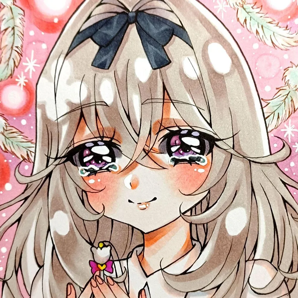 手描きイラスト 森亜るるか プリキュア