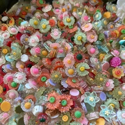 フラワーモチーフ デコパーツ プラパーツ ビーズ かわいい ハンドメイド