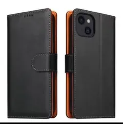 iPhone14 ケース 手帳型 バイカラー本革