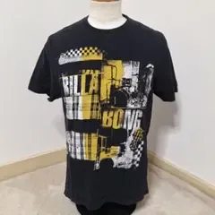 BILLABONG/ビラボン Tシャツ【M】黒 ドラム グラフィックロゴ 古着