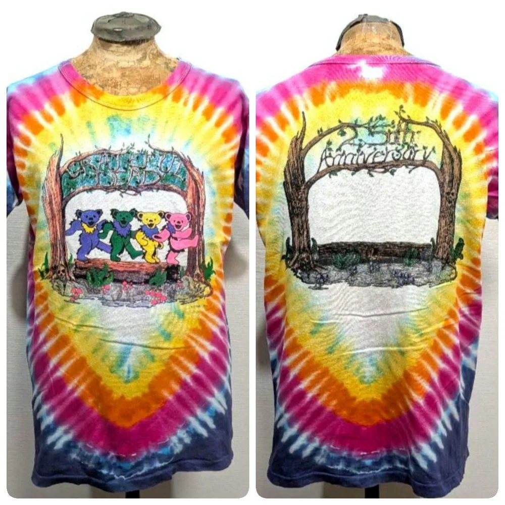 L 希少 90s 25周年 USA製 グレイトフルデッド 両面 Tシャツ