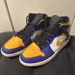 NIKE AIR JORDAN 1 MID パープル イエロー