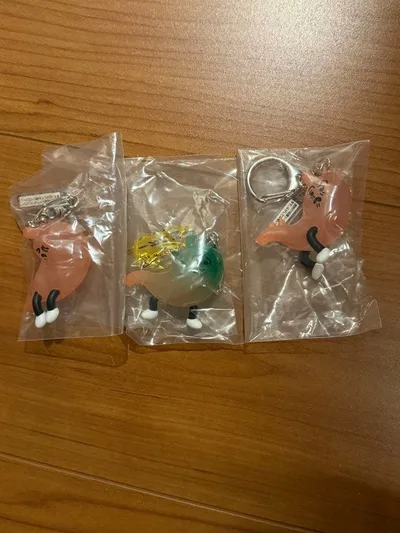 yukkeの胃フィギュアマスコット もたれる びっくりする MURI 3種セット