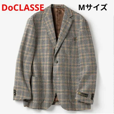 【新品】DoCLASSE メンズ テーラードジャケット グレンチェック Mサイズ