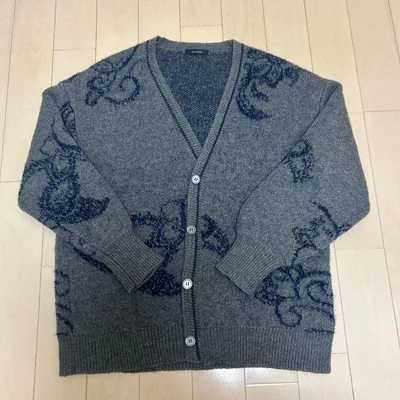 JEANASIS カーディガン グレー 総柄 キラキラ