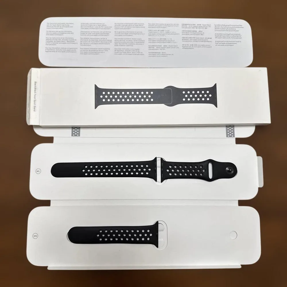 【正規品】Apple Watch ナイキスポーツバンド ブラック 41mm