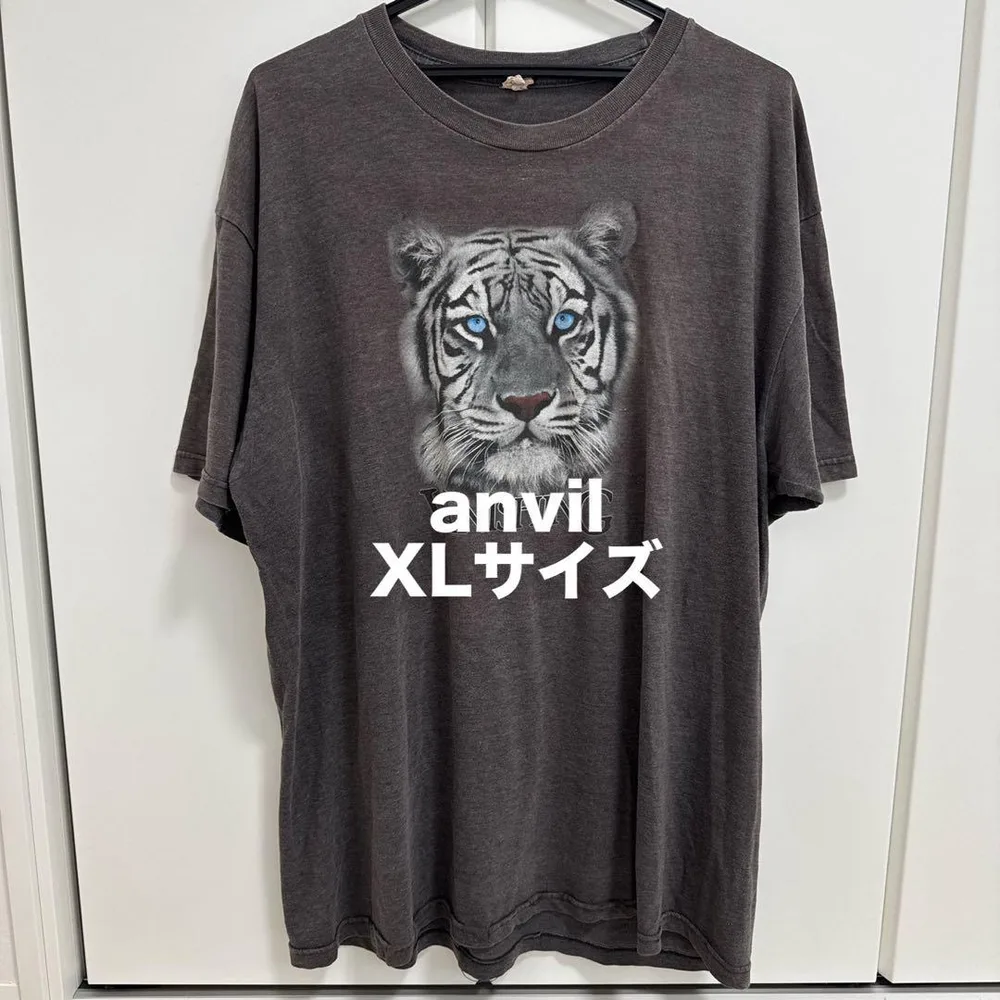 00s anvil アニマルプリント Tシャツ XL チャコール
