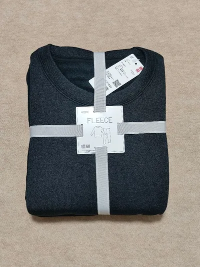 新品 UNIQLO ユニクロ メンズ ニットフリースセット 上下セット L