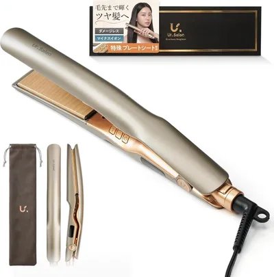 UR.SALON ヘアアイロン 28mm ツヤシャインプレート ストレート