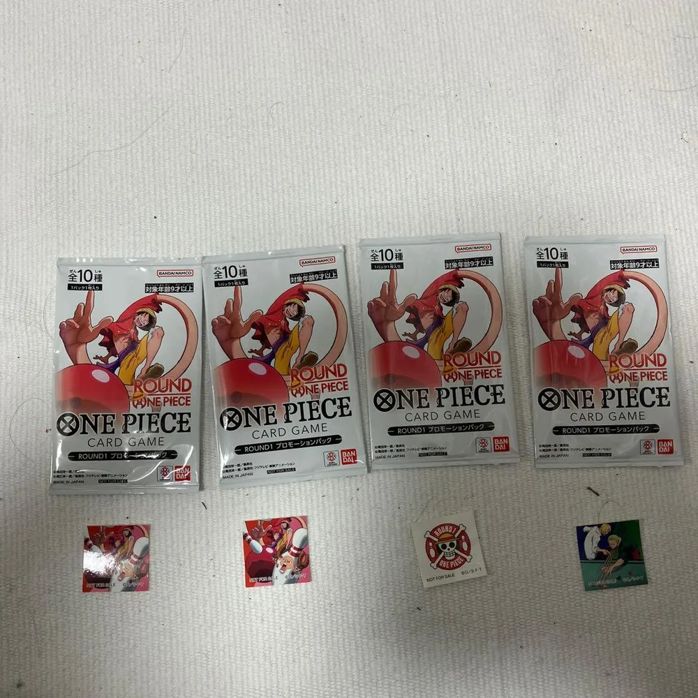 ワンピースカードゲーム ROUND1 プロモーションパック4パック&シール4枚