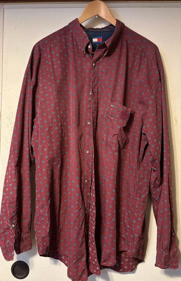 TOMMY HILFIGER 長袖シャツ 柄シャツ L 古着