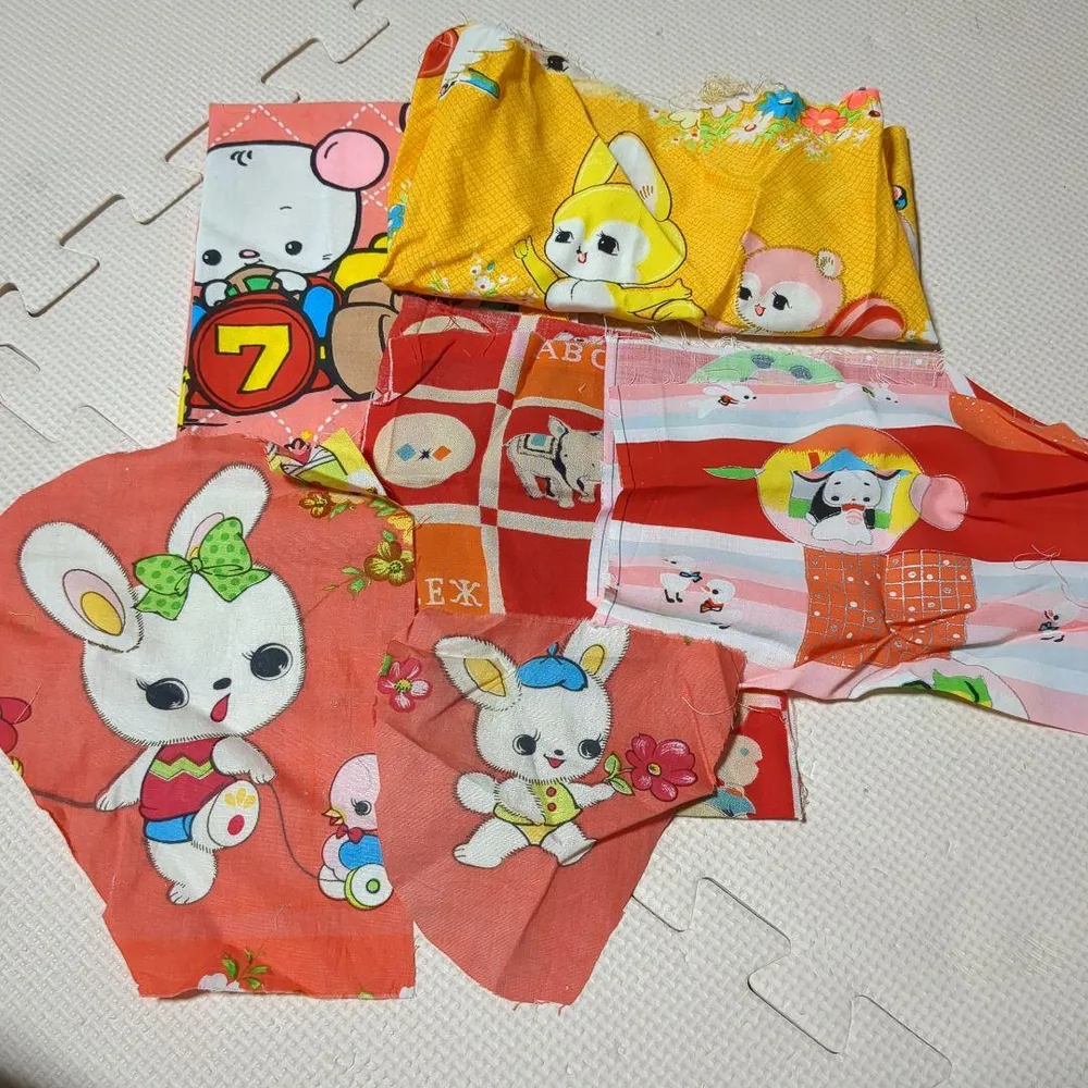 昭和レトロ生地 はぎれ6点セット