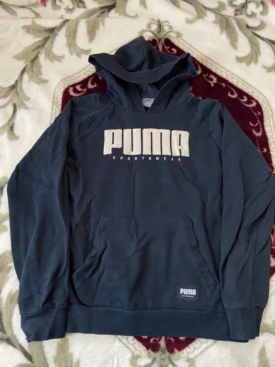 PUMA ネイビー フード付きパーカー