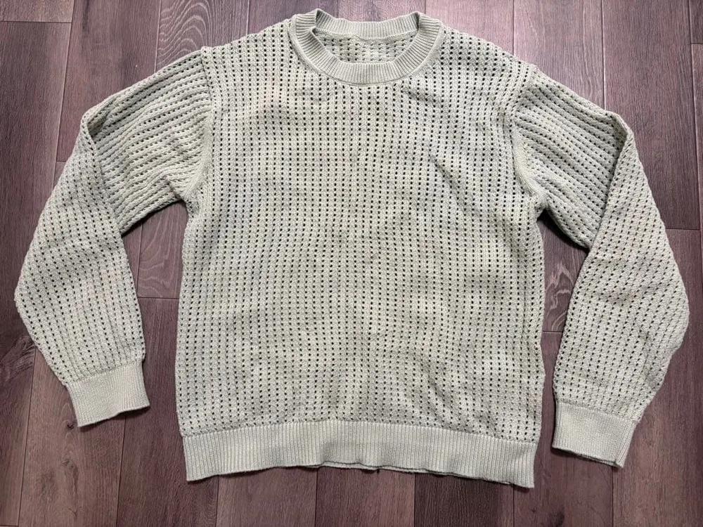 【無印良品】洗えるメッシュクルーネックセーター(Lサイズ)
