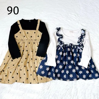 赤ちゃん本舗 ブランシェス 長袖カットソー ワンピース 90 まとめ売り 女の子