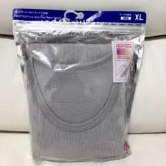 ユニクロ ヒートテック クルーネックT 長袖 ワッフル グレー MEN XL新品